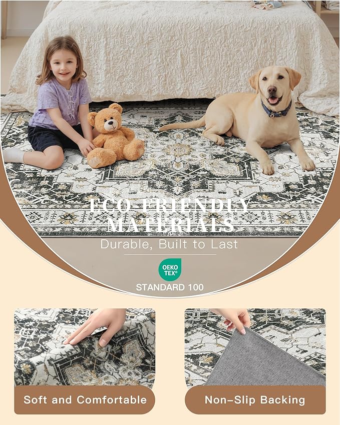 Madane 4x10 Wide Hallway Runner Rug: Washable Soft Rug Runners - Image 5