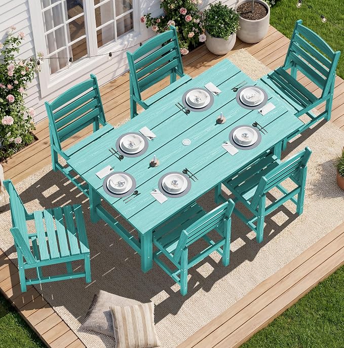 SERWALL Patio Dining Sets for 10 Person, HDPE Dining Set - Image 8