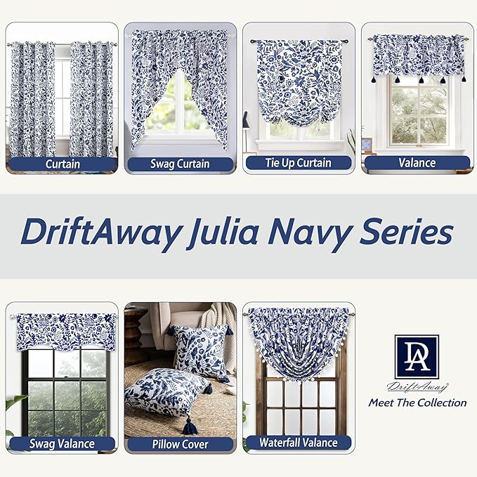 DriftAway Julia Lined Valance Double Layer Thermal Insulated Room Darkening - Image 7