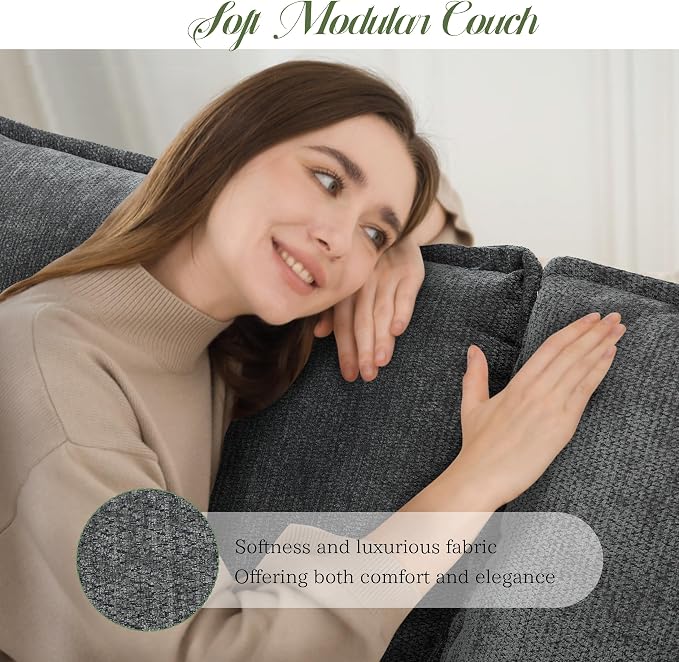 Cloud Couch, Deep Seat Couches for Living Room, Bedroom and Apartment, L Shaped - Image 5