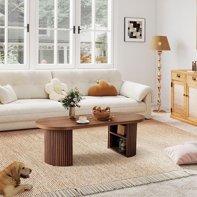 Oval Fluted Coffee Table - Image 7