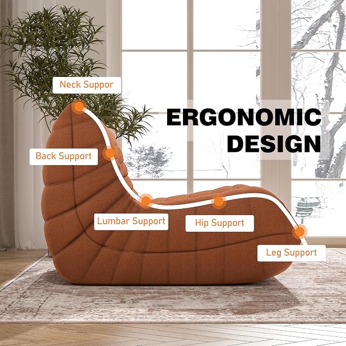 Bean Bag Chair, Fireside Chair Bean Bag Sofa Large Bean Bag Chair - Image 6