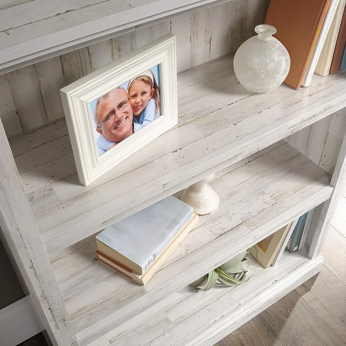 Sauder 3 Tier Book Shelf Wooden Bookcase Multipurpose Bookshelf - Image 9