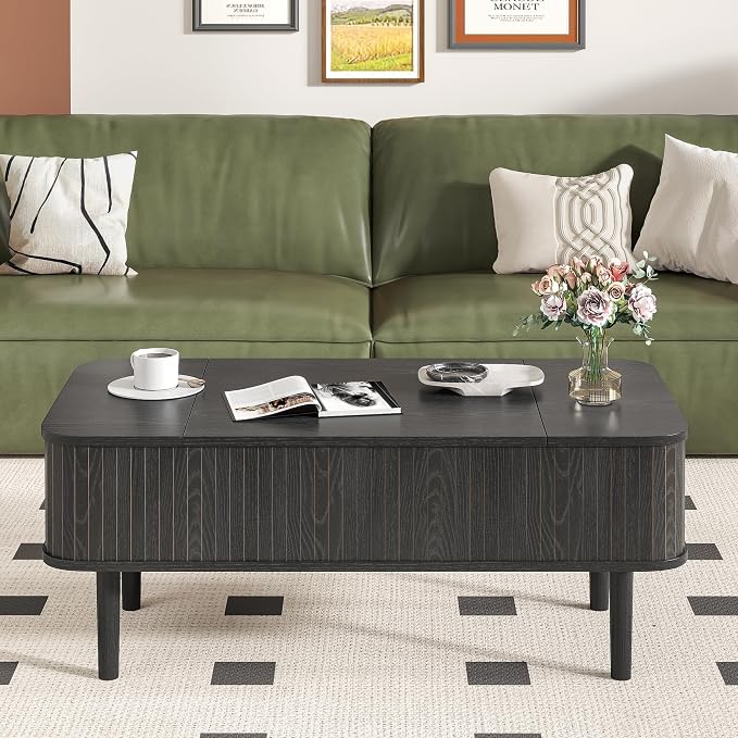 Fluted Lift Top Coffee Table - Image 3