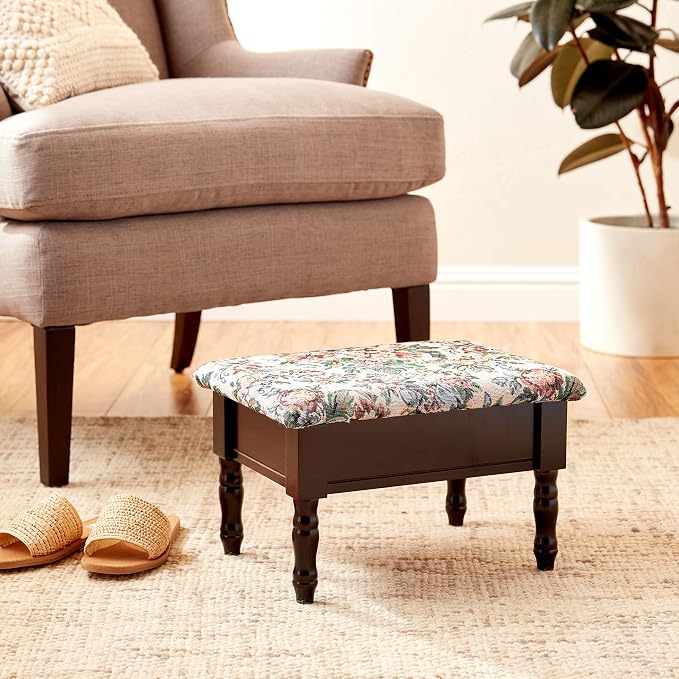 Frenchi Furniture Foot Stool, 15.8"D x 11.8"W x 9.8"H - Image 9