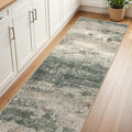 Runner Rug for Hallway Kitchen, Soft Modern Abstract Throw Rugs, Low Pile Floor by BEIMO