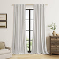 Guken Natural Extra Long 100% Black Out Curtains 120 Inch Length 2 Panels Set by Guken
