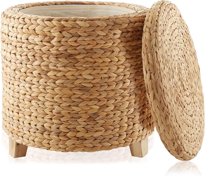 Casafield 17" Round Storage Ottoman by Casafield