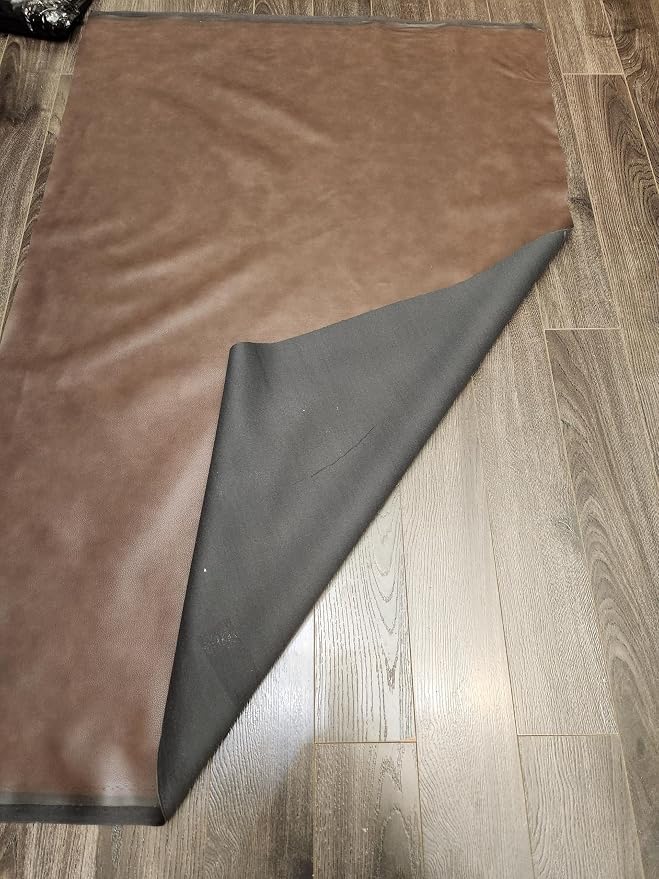 NAT Leathers | Cacao Brown Pebblegrain Soft Faux Vegan Leather PU | 5 Yards Cut - Image 7