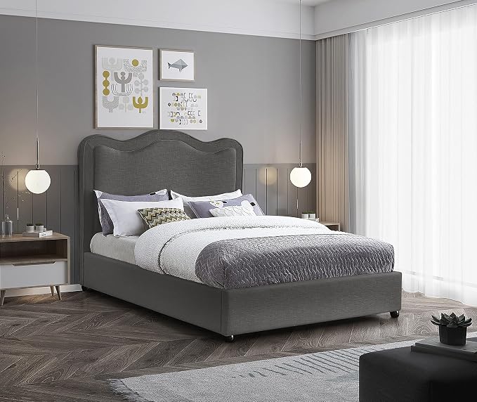 Meridian Furniture FelixGrey-Q Felix Collection Modern | Contemporary Linen - Image 2