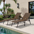 Crestlive Products Outdoor Chaise Lounge Chair, 5-Position Pool Lounge Chairs by CrestliveProducts