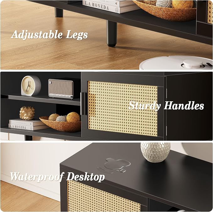 SUPERJARE TV Stand for 65 Inch TV, Entertainment Center - Image 9