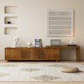 LKTART Mid Century Modern TV Stand, Extendable Entertainment Center by LKTART