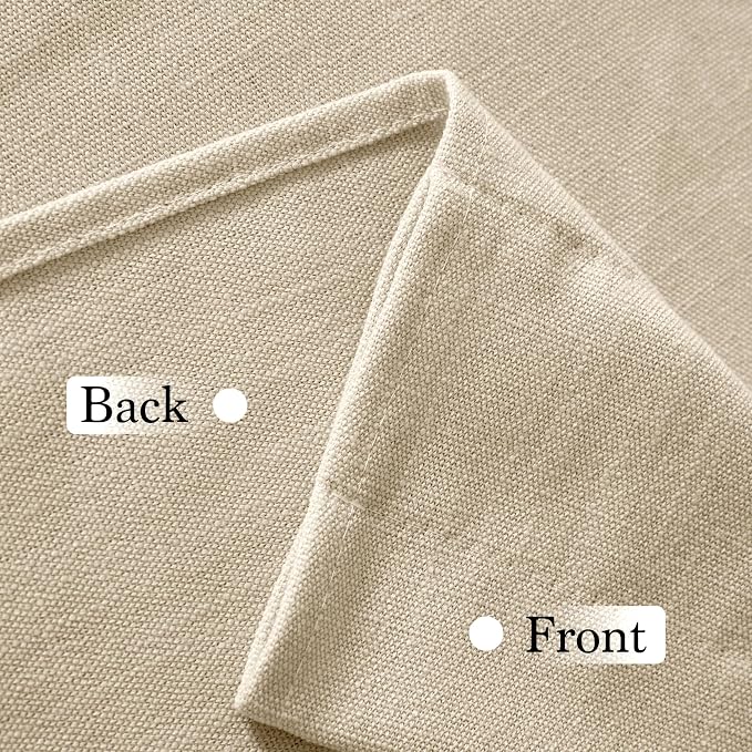 RYB HOME Short Kitchen Valances Thick Faux Linen Blended 2 Panels, Privacy - Image 3