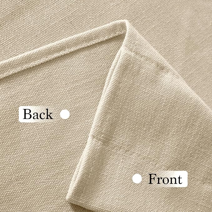 RYB HOME Short Kitchen Valances Faux Linen Blended 2 Panels Privacy Protect - Image 2