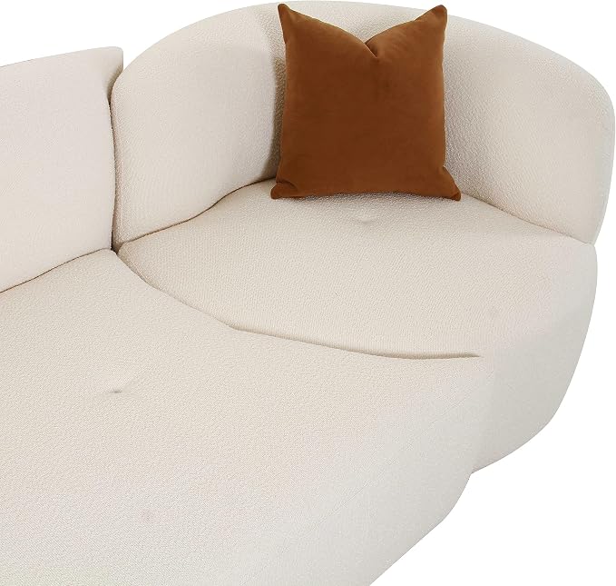Tov Furniture Fickle Cream Boucle 2-Piece Modular LAF Sofa - Image 6