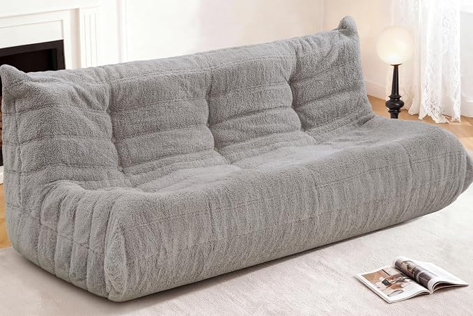 Bean Bag 3-Seater Chair Big Sofa Beanbag Chair by Cansunna
