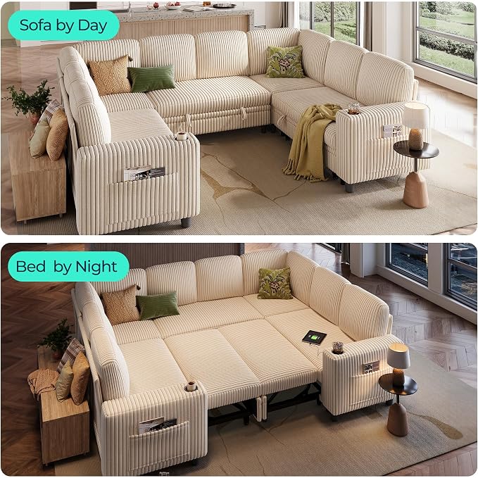 LINSY HOME Sectional Sleeper Sofa - Image 3