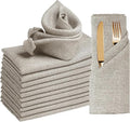 BALCONY & FALCON Cloth Napkins Set of 12 Washable Linen Napkins Absorbent by BALCONYFALCON
