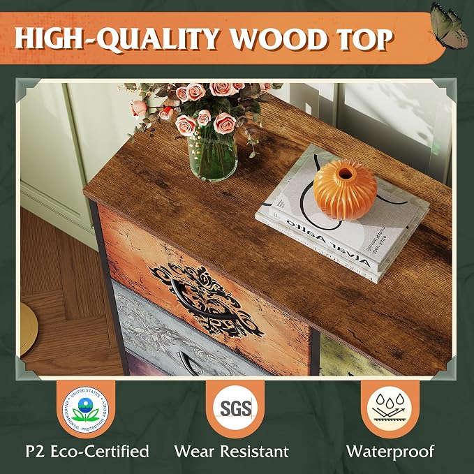 WLIVE Fabric Dresser for Bedroom, Tall Dresser - Image 6
