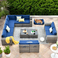 ovios 12 Pieces Patio Furniture Set, Outdoor Wicker Sectional Sofa by OVIOS