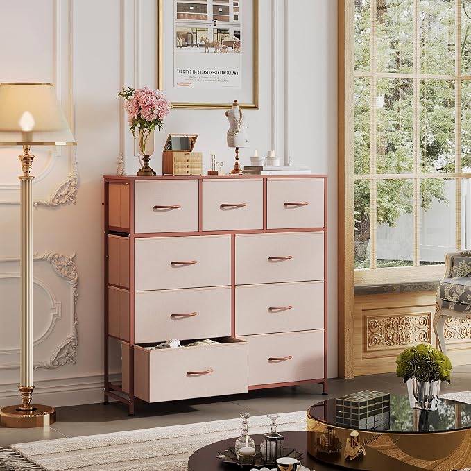 WLIVE 9-Drawer Dresser, Fabric Storage Tower - Image 2
