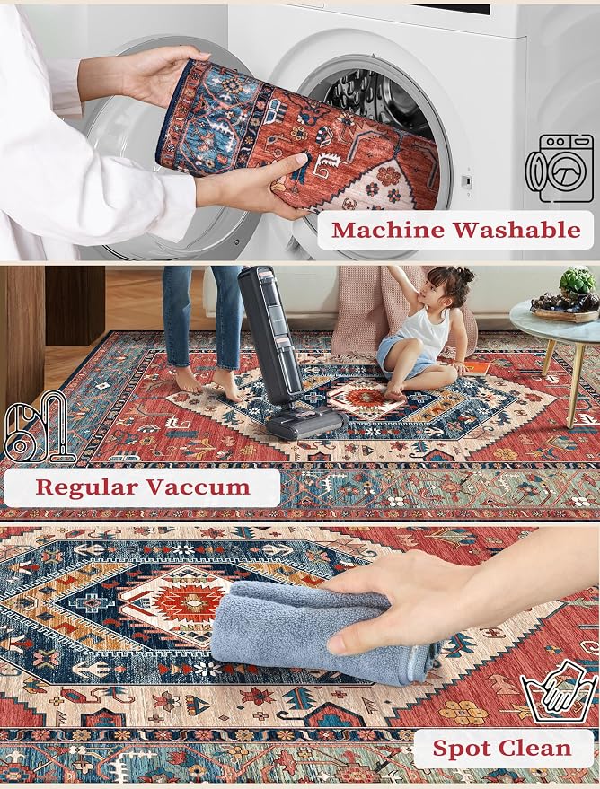 SERISSA Runner Rug for Hallways, 3x14 Washable Non Slip Kitchen Runner Rug - Image 3