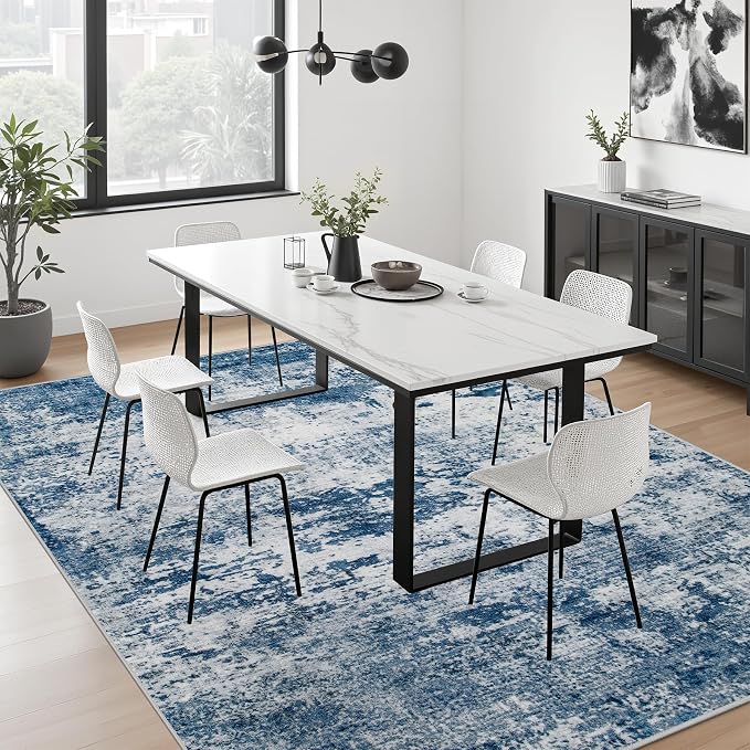 6x9 Area Rug Living Room Rug: Washable Modern Abstract Soft Thin Rug Indoor - Image 5