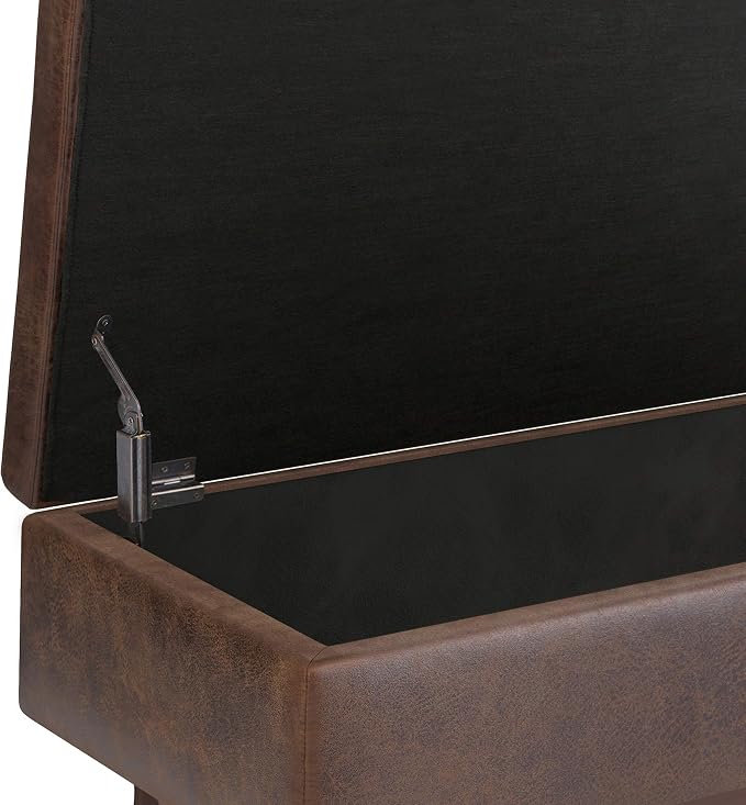 SIMPLIHOME Owen Small Rectangular Storage Ottoman - Image 7