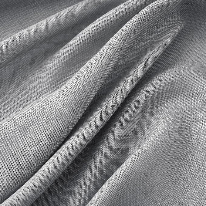 MIULEE Grey Linen Curtains 96 Inch Long - Image 4