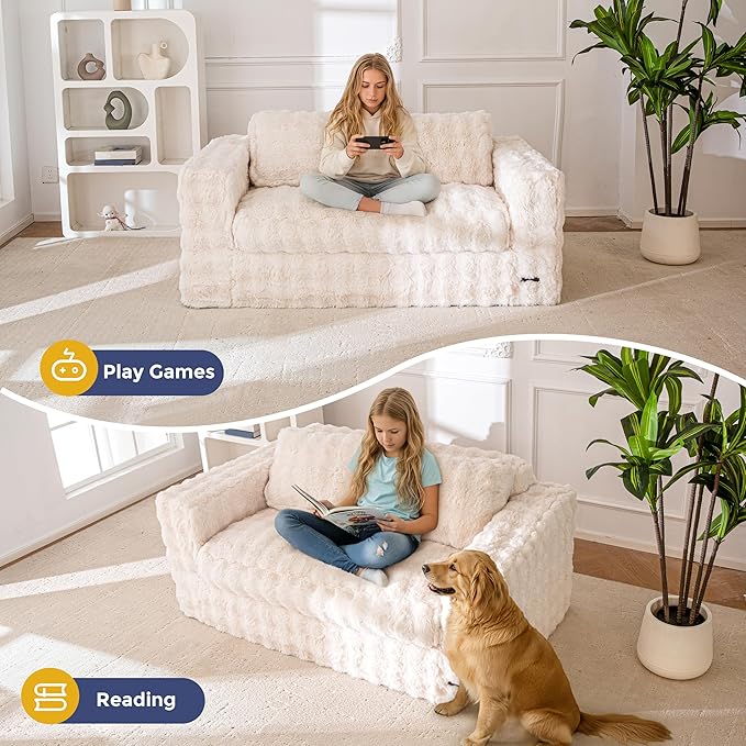 MAXYOYO Loveseat Sofa for Living Room, Small Sofa Couch Tufted Boneless Couch - Image 4