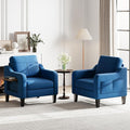 Accent Chair for Living Room Modern Linen Upholstered Armchair Side Wooden by Unknown