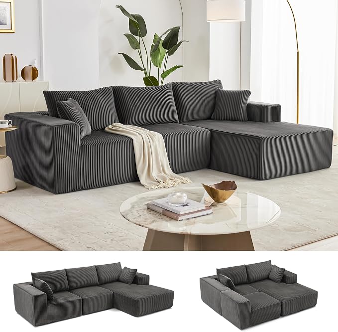 Weture 108” Modular Sectional Sofa, Cloud Sectional Couch by Weture