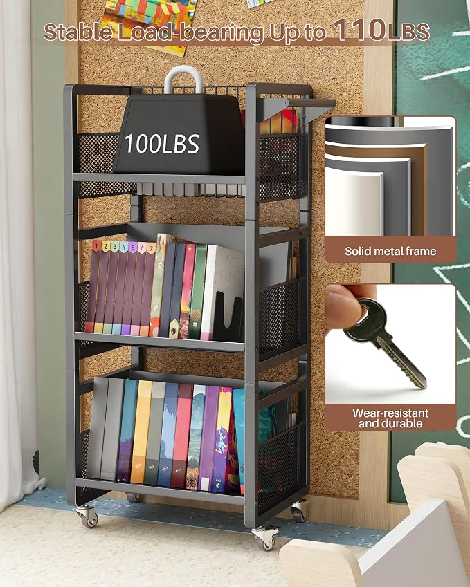 UMDONX Book Cart Heavy Duty Double-Sided - Image 4