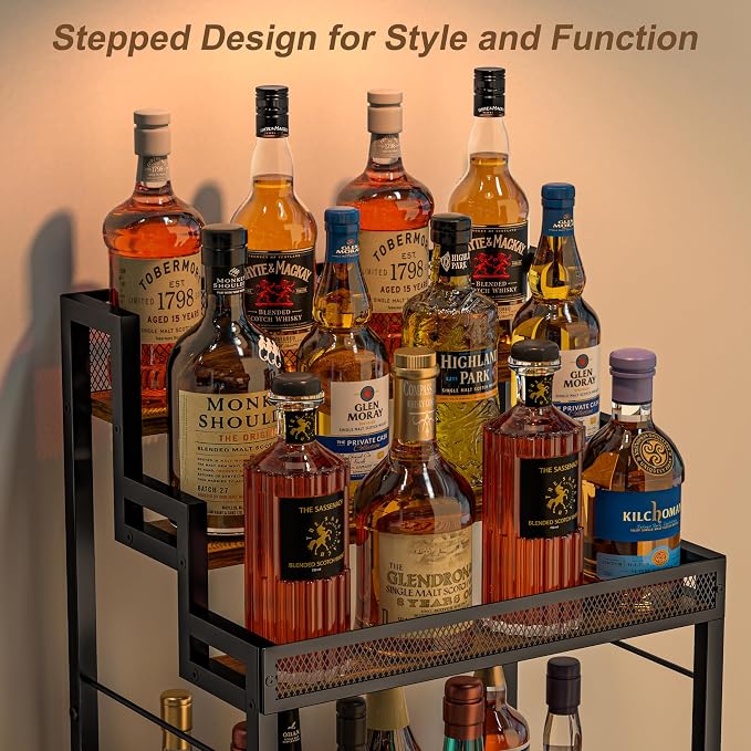 Jsskeeim Trapezoidal Liquor Cabinet Bar - Image 2