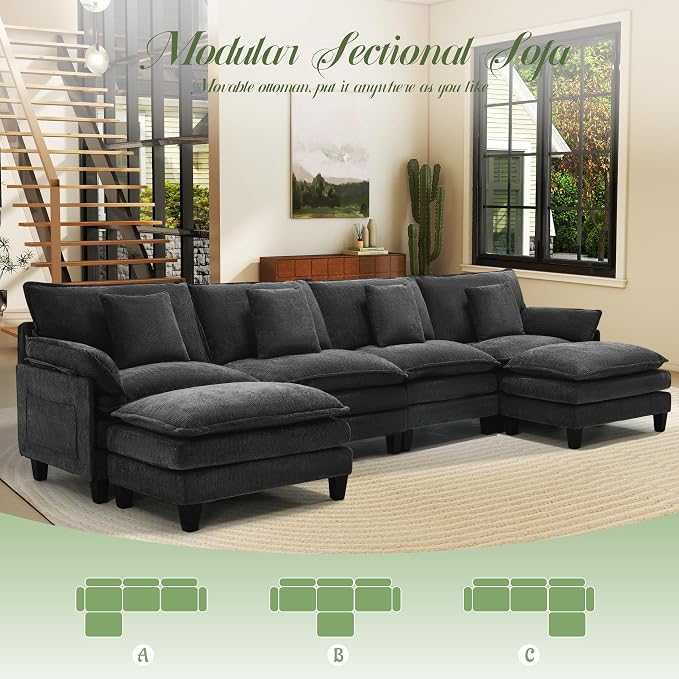 Cloud Couch, U Shaped Modern Sofa - Image 7