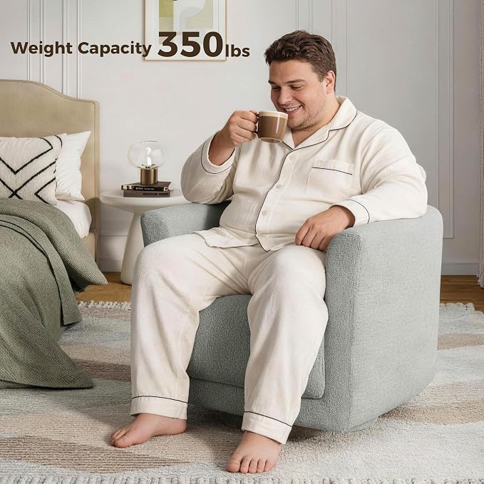 Swivel Accent Chair, 360° Barrel Swivel Lounge Seat - Image 7