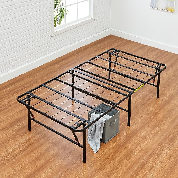Amazon Basics Foldable Metal Platform Bed Frame, Noise-Free Mattress Foundation - Image 2