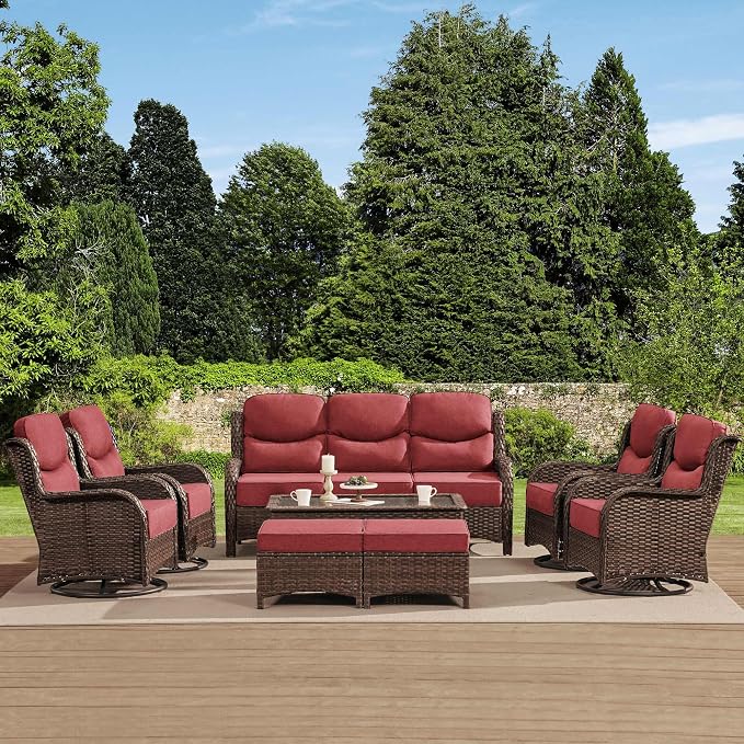 HILLGA Luxury High Back Patio Furniture Set by HILLGA