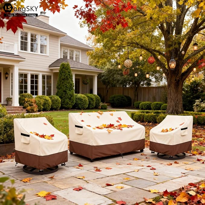 Outdoor 2-Seater Loveseat Cover, Patio Sofa Covers Fits up to 58W x 32.5D x 31H - Image 7