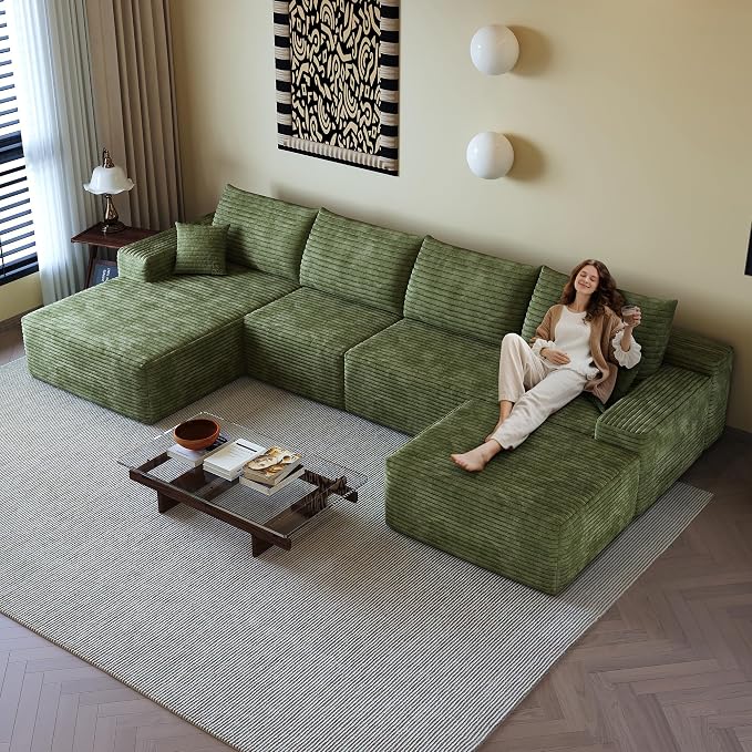 136" Sectional Couches for Living Room Cloud Couch Sofa - Image 4