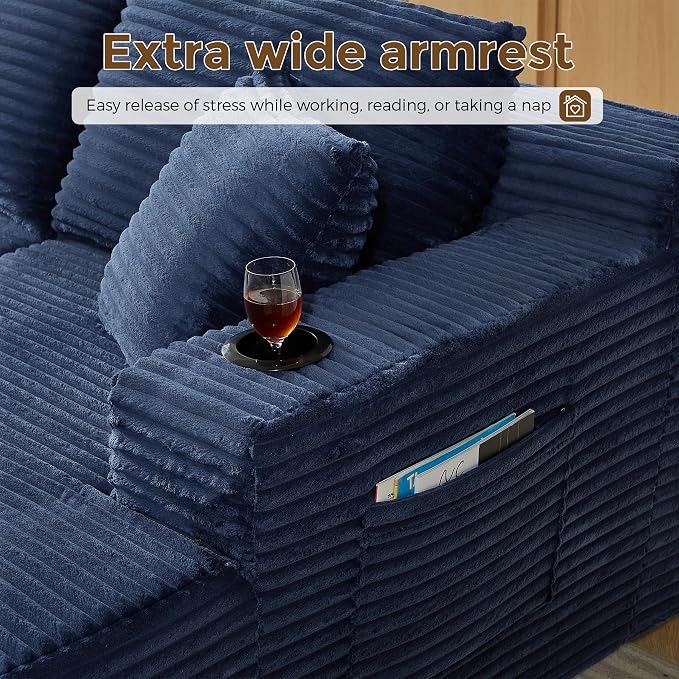 133" Oversized Cloud Boneless Sofa Couch - Image 4