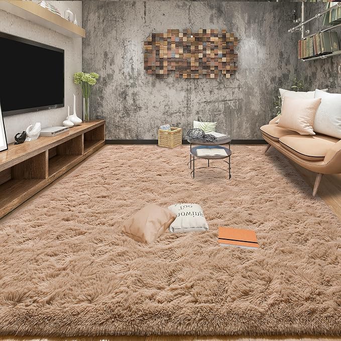 Tepook Super Soft Fluffy Rugs for Living Room, Shag 6x9 Area Rugs for Bedroom by Tepook