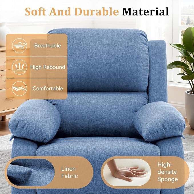 Korser Recliner Chair, 360 Swivel Rocker Chair - Image 6