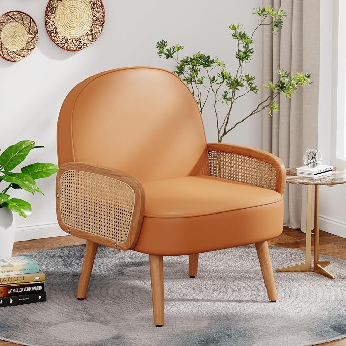 Aklaus Mid Century Modern Accent Chair Set of 2 Armchair - Image 5