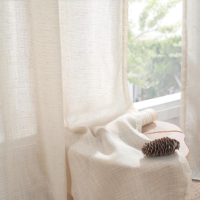 BGment Linen Curtains 90 Inch Lenth - Image 7