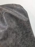 NAT Leathers | Gray Crazy Horse Leather Upholstery Fabric Sold by The Yard Soft by NATLeathers