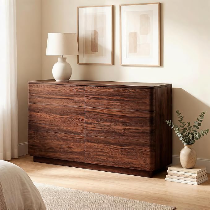 ACCOHOHO 6 Drawer Dresser for Bedroom, Large Storage Chest of Drawers, TV Stand - Image 5