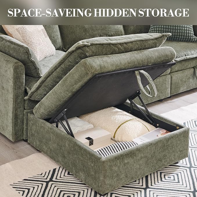 112.6" Modular Sectional Cloud Couches - Image 4