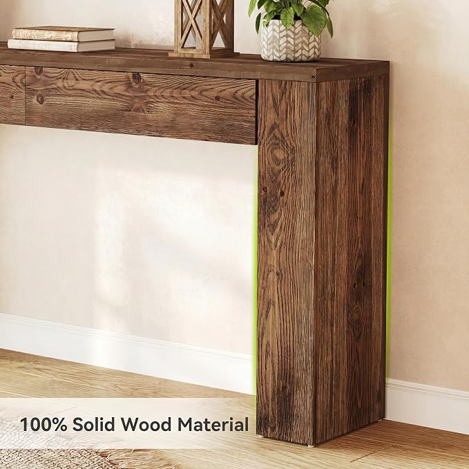 LITTLE TREE Solid Wood 63 Inches Console Table - Image 5